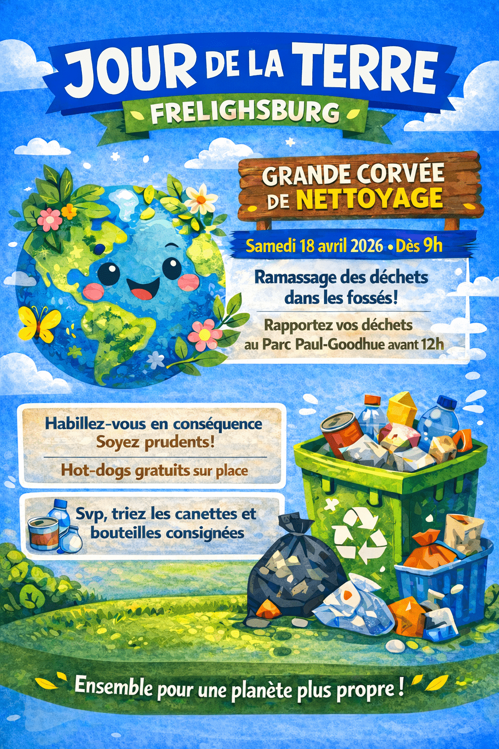 Jour de la terre - Action citoyenne : On nettoie nos fossés