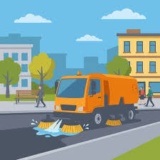 Travaux en cours le 29 avril : Balayage des chemins